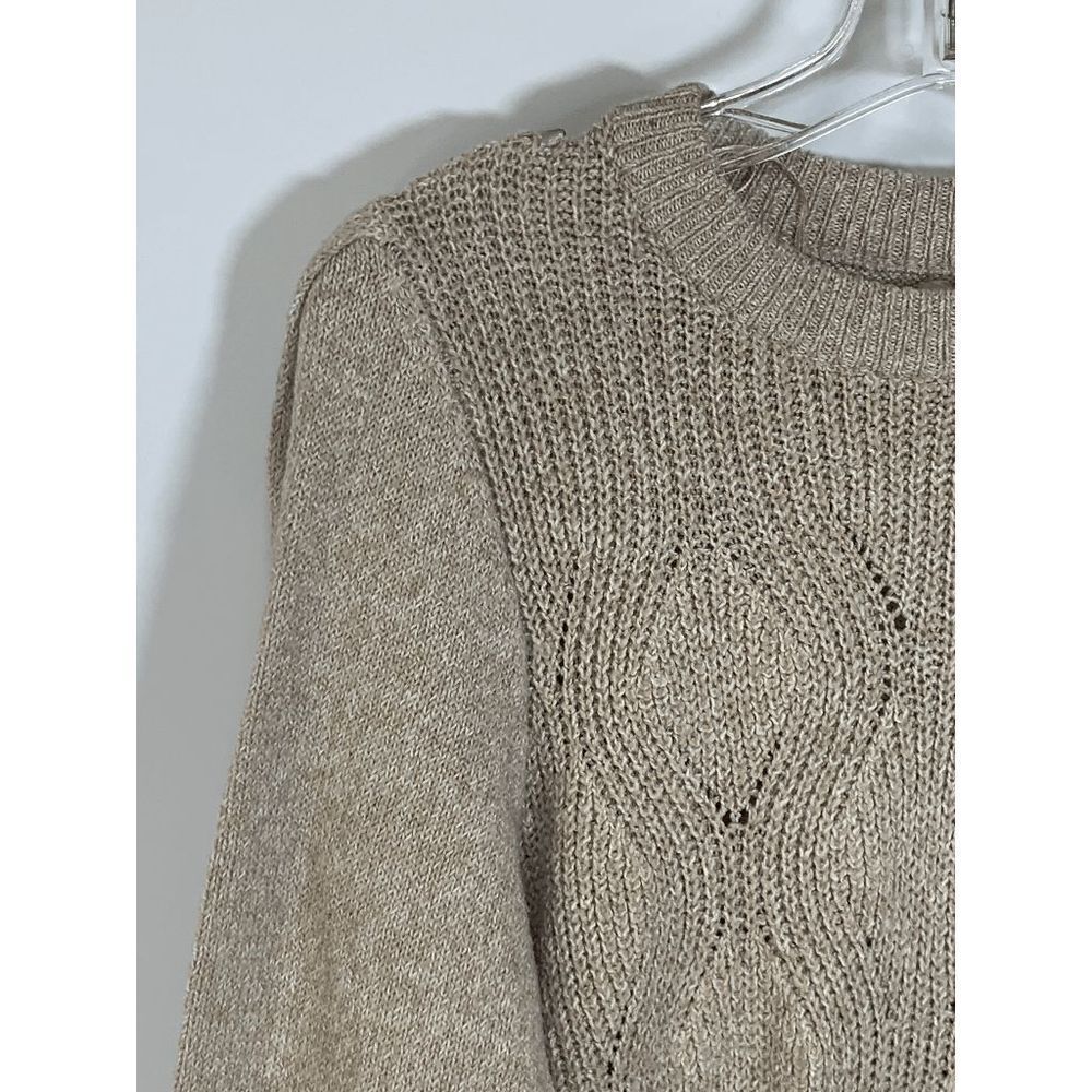 Dreamers by Debut Women's Knitted Sweater Ribbed Cuffs Long Sleeve Brown Large - Picture 5 of 7